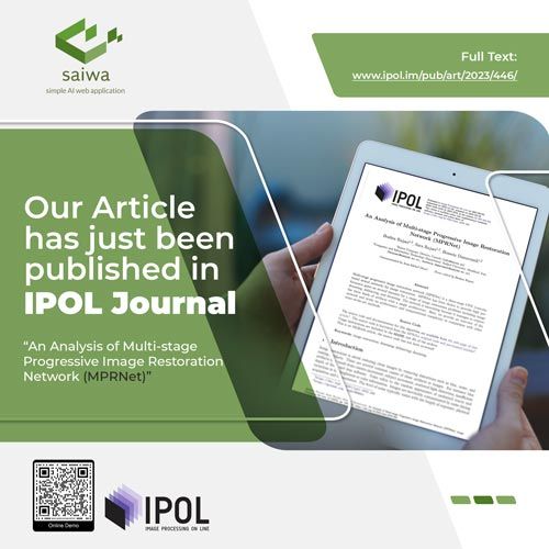 An article from Saiwa Team has been published on IPOL journal